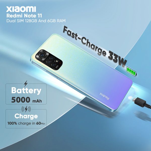 گوشی موبایل شیائومی مدل Redmi Note 11 دو سیم‌ کارت ظرفیت 128 گیگابایت و رم 6 گیگابایت - Image 5